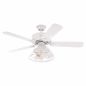 Preview: Westinghouse Deckenventilator Barnett weiß mit LED Leuchte
