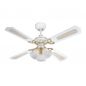 Preview: Westinghouse Deckenventilator Prinzess Trio weiß / messing