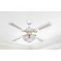 Preview: Westinghouse Deckenventilator Prinzess Trio weiß / messing
