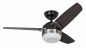 Preview: Hunter Deckenventilator Nova schwarz matt/chrom gebürstet