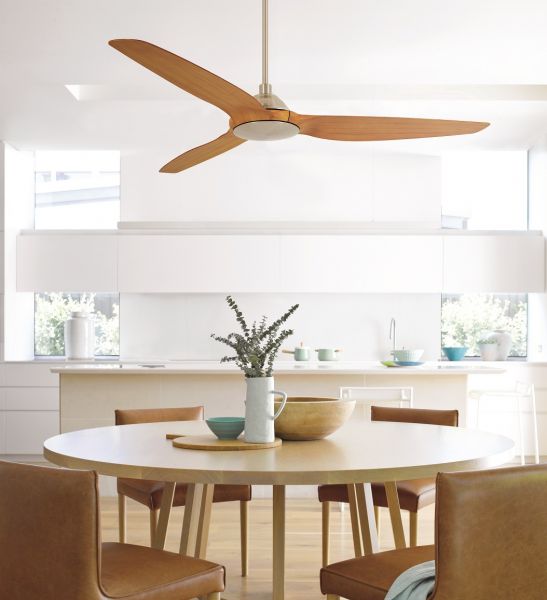 Beacon Deckenventilator Type A Chrom gebürstet Teak