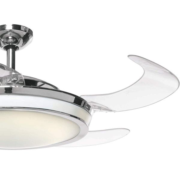 Beacon Deckenventilator mit Lampe Fanaway EVO1 LED chrom gebürstet
