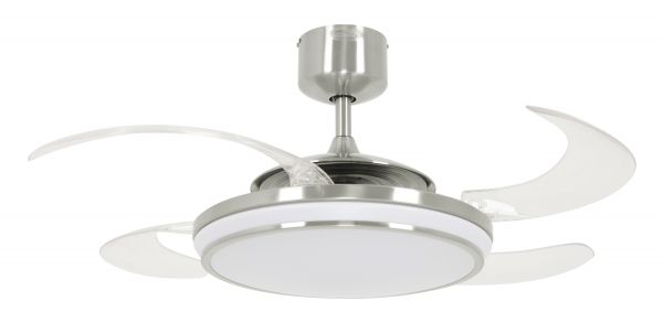 Beacon Deckenventilator mit Lampe Fanaway EVO1 LED chrom gebürstet