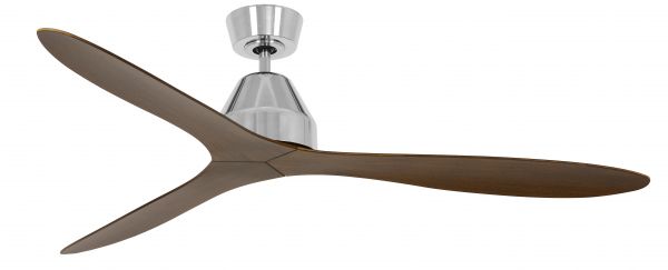 Beacon Deckenventilator Whitehaven chrom gebürstet Akazie dunkel