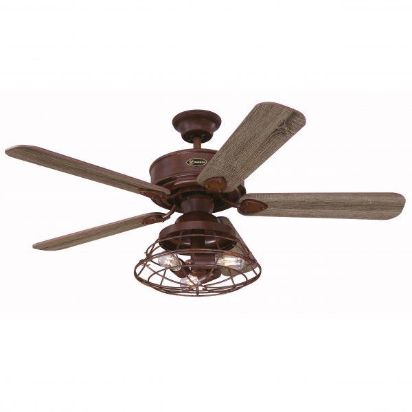 Westinghouse Deckenventilator Barnett Scheunenholz mit LED Leuchte