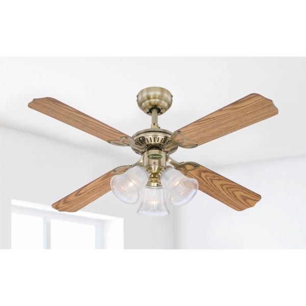 Westinghouse Deckenventilator Princess Trio messing antik