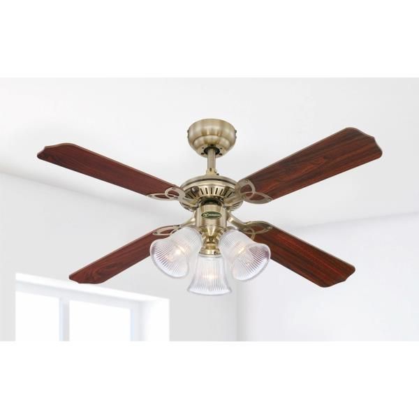Westinghouse Deckenventilator Princess Trio messing antik