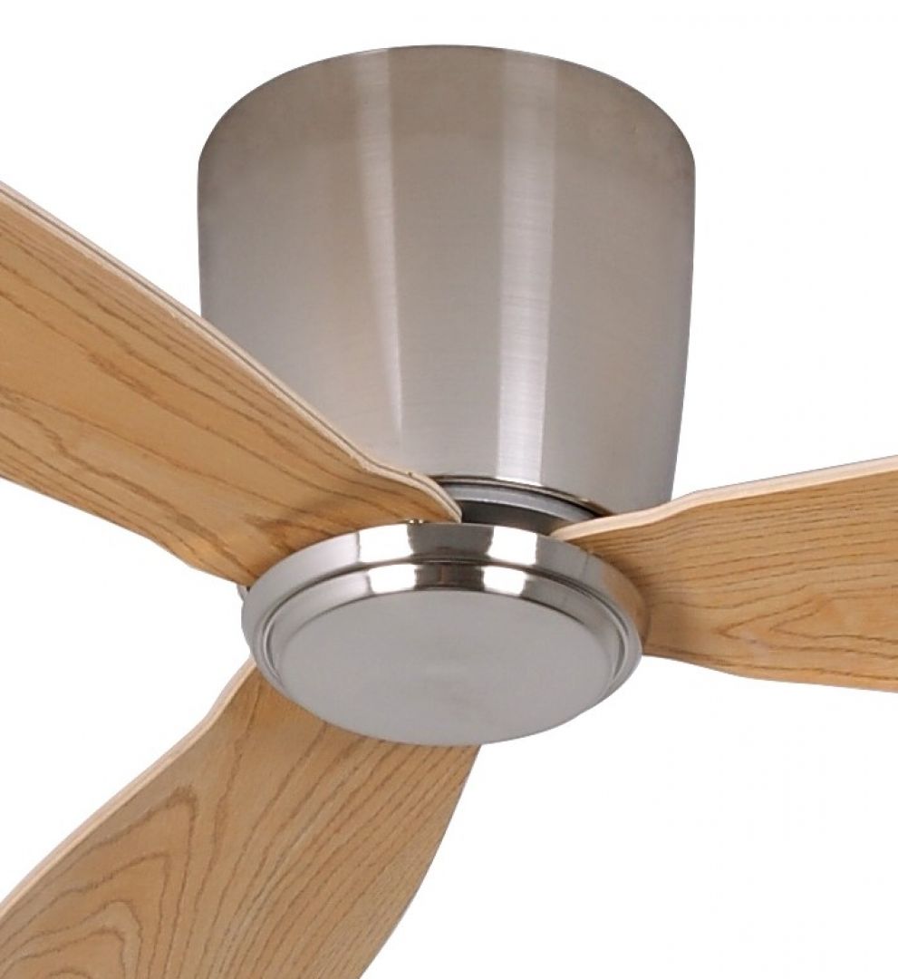 Beacon Deckenventilator Radar Chrom gebürstet Teak