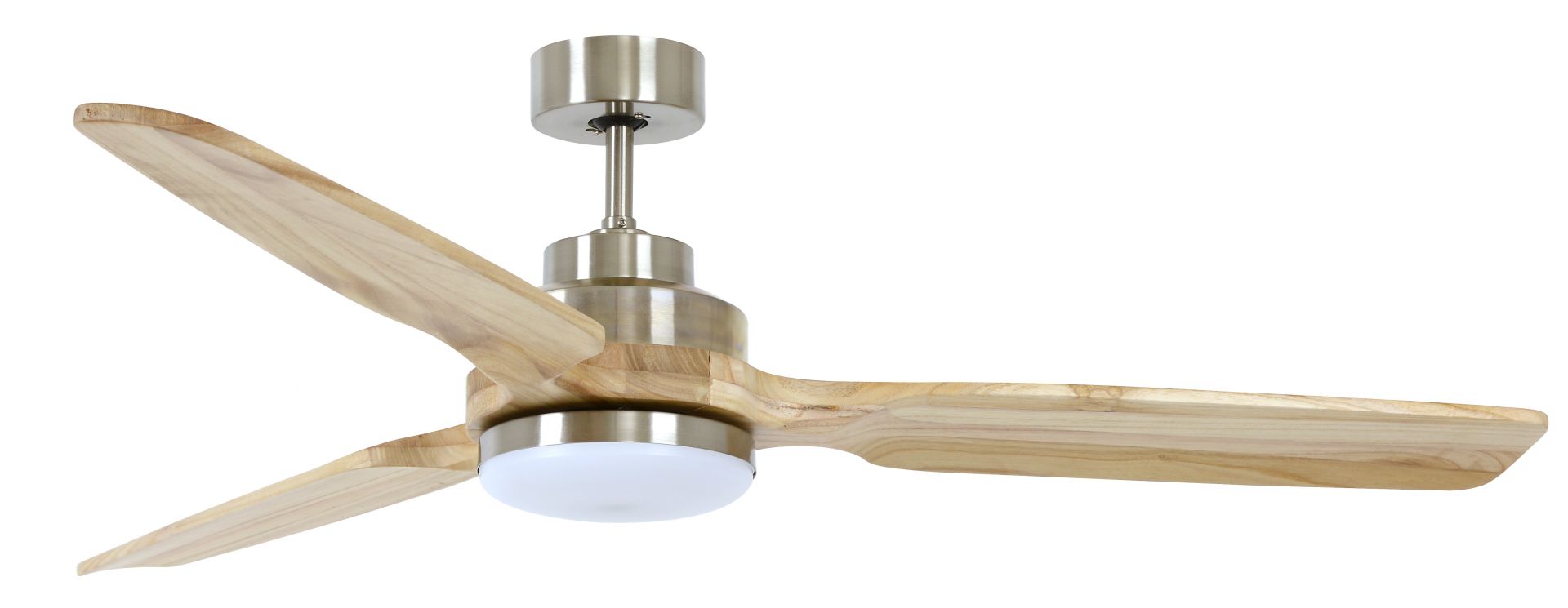 Beacon Deckenventilator Shoalhaven mit Lampe chrom gebürstet Esche