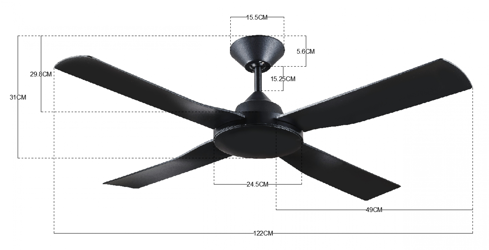 Beacon Deckenventilator Banksia schwarz
