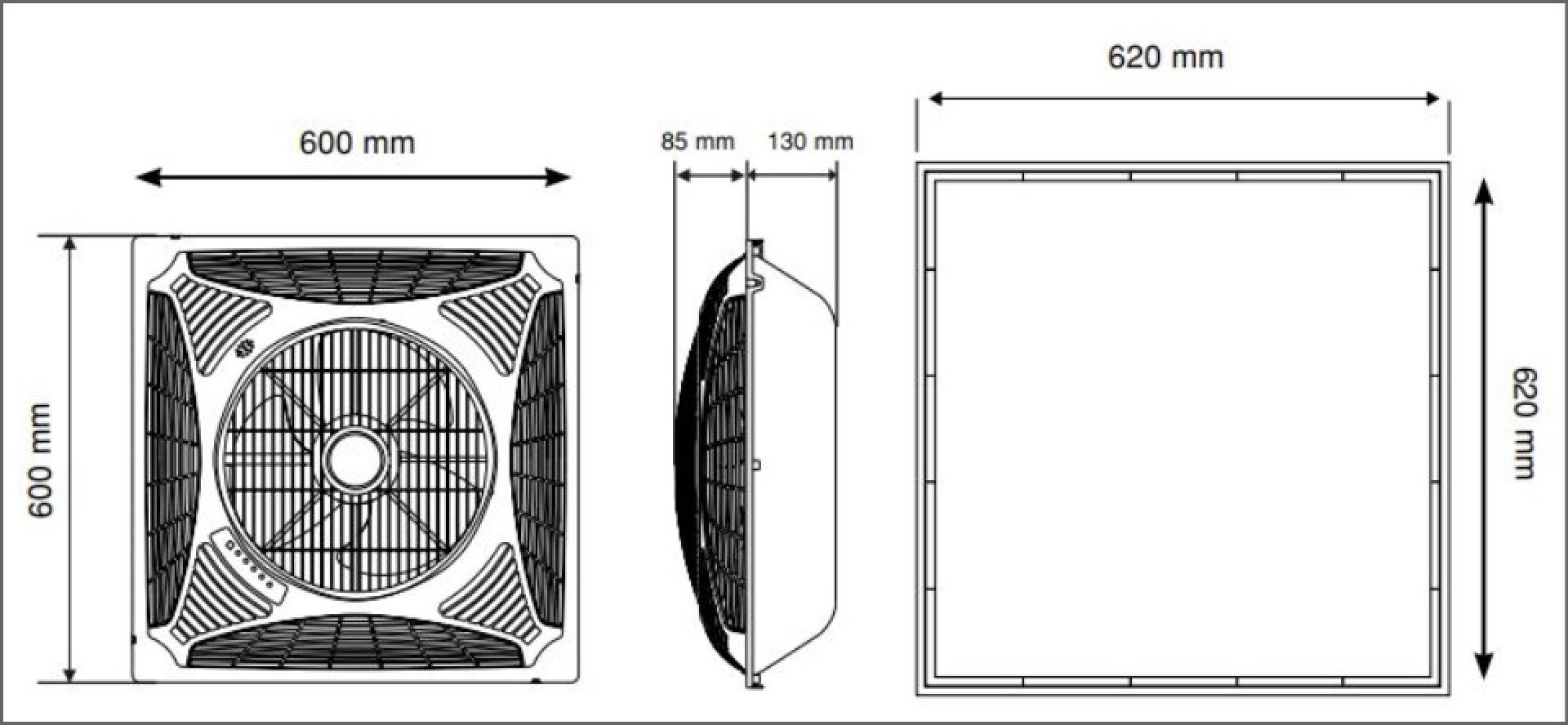 Westinghouse Decken Einbauventilator Windsquare weiß