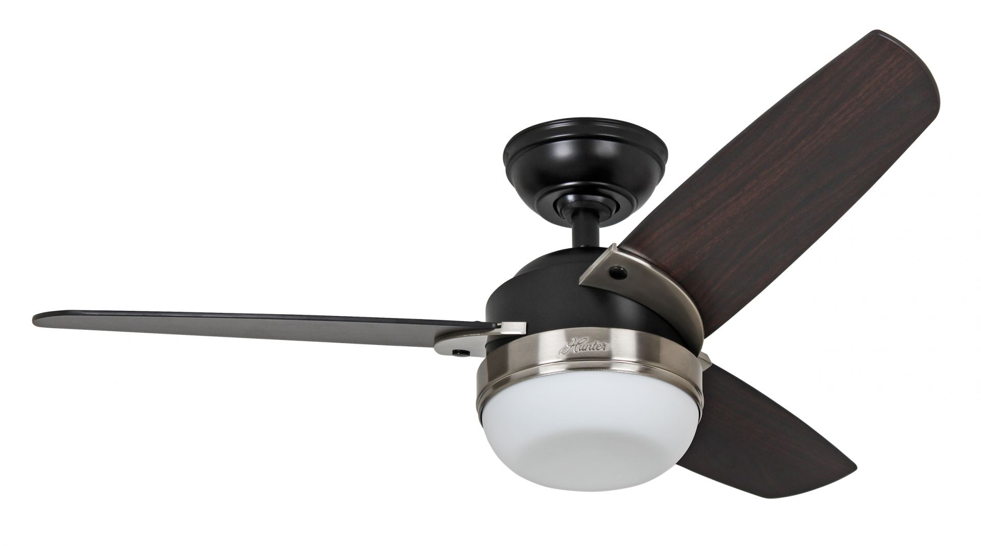 Hunter Deckenventilator Nova schwarz matt/chrom gebürstet