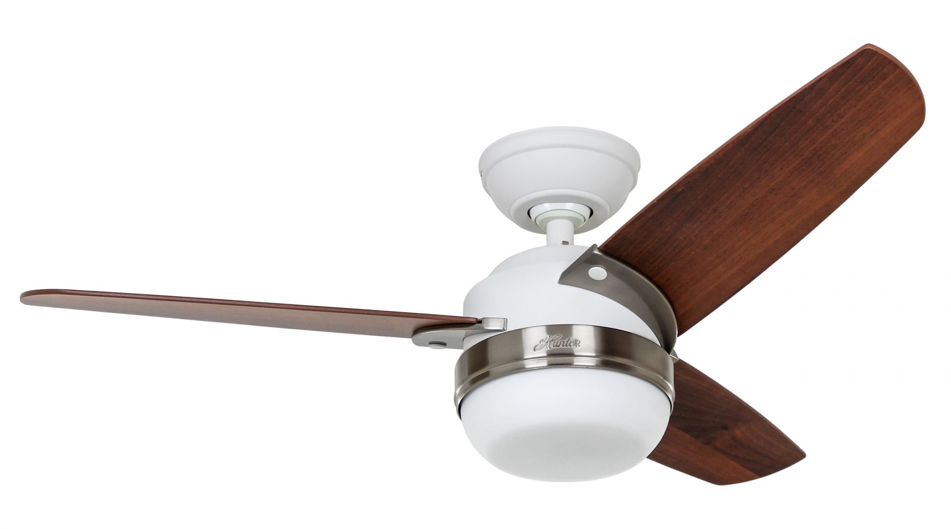 Hunter Deckenventilator Nova weiss/chrom gebürstet